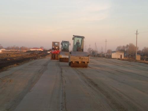 Rolling of subgrade PK640-645 