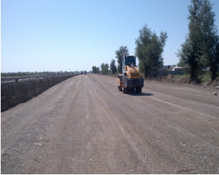 subgrade 4 layer, right side, PK 557+20-556+00 