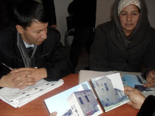 18.01.11. Meeting with the owners, who are not satisfied with evaluation in Tortkol village (Ordabassy district)