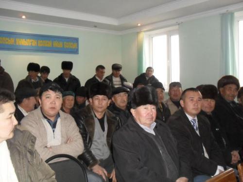 21.01.11. Gathering of owners in Komeshbulak village (Sairam district)  