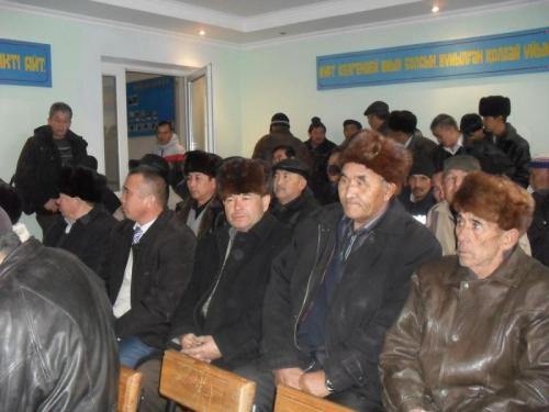 21.01.11. Gathering of owners in Komeshbulak village (Sairam district)  