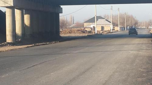 Asphalt-concrete pavement under overpass PK-88