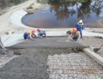 Strengthening of bridge slope by in-situ concrete