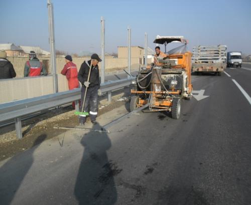 Road marking at PK0-576 