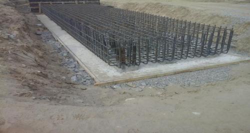 PK 461+30 support # 1, Reinforcement cage of pile cap