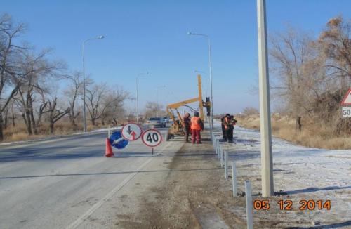 Устройство барьерное ограждение на участке ПК1051+90-ПК1062+16,00(слева)