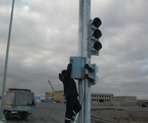 Road Furniture- Installation of traffic lights