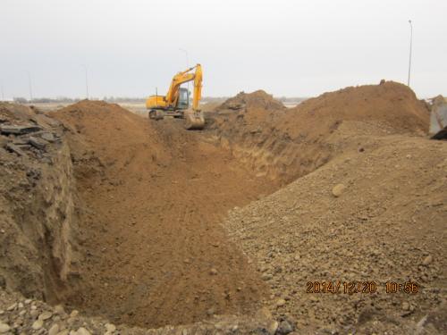 Excavation at km 658