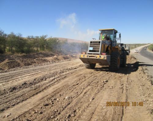 Construction of subgrade km 639-640 