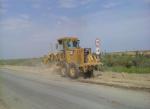 SP465+00-SP466+33.Cutting of shoulders of existing road at section bypass Akzharma 