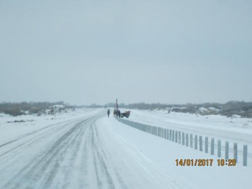 Construction of guardrail PK 782+30-785+90