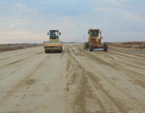 Completion of embankment formation in road SP 78+00-SP 78-80. Contractor JSC "Evrascon"