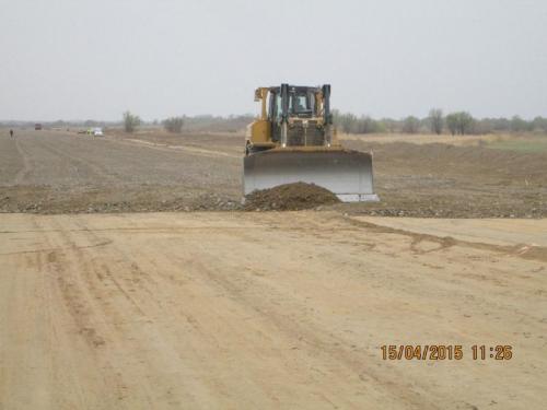 Progress of work of Company “Todini/ Impregilio/ Kazakhdorstroi” JV lot 6 (km 259,30-304,4). April 2015.