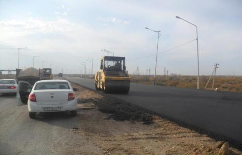 Existing road repair works (right side)