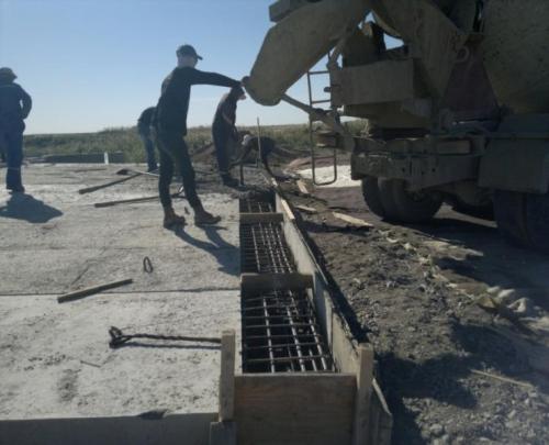 Bridge No.1. Concreting of approach slabs 