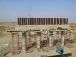 PK 423+16 Back wall formwork, support # 1