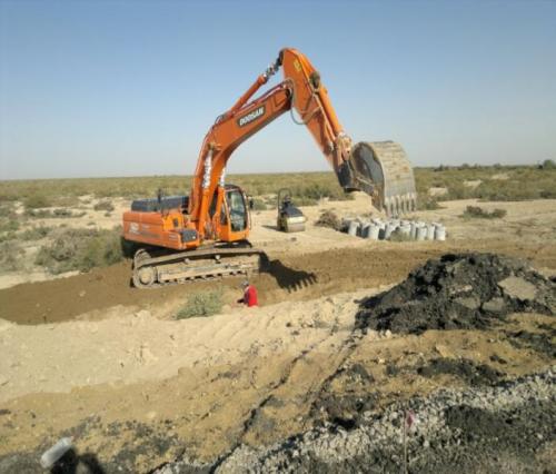 Culvert excavation at the ramp at PK878+00