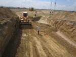 Working trench construction for cattle pass 669+500.