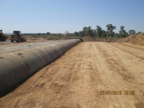 Backfilling of culverts at CH 770+00