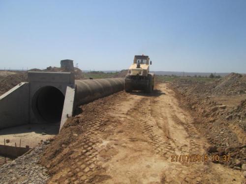 Backfilling of culverts at CH 770+00