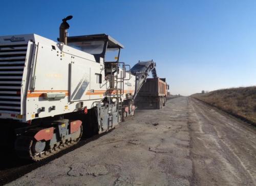 Milling of existing layers of road pavement from Pk 770+20 to Pk 779+00 (right)