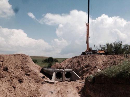 PK 401+36 right side  Installation of culvert 2xø1,5m