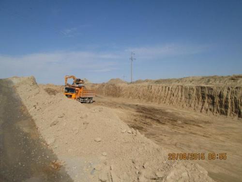 PK 221. Excavation of trench.     