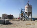 Camp site. Silo erection